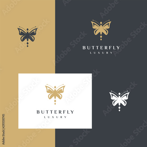 Butterfly logo design Elegant and Luxury 