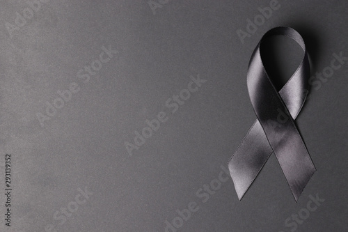 Black tape on a black background. Mourning. Sorrow.