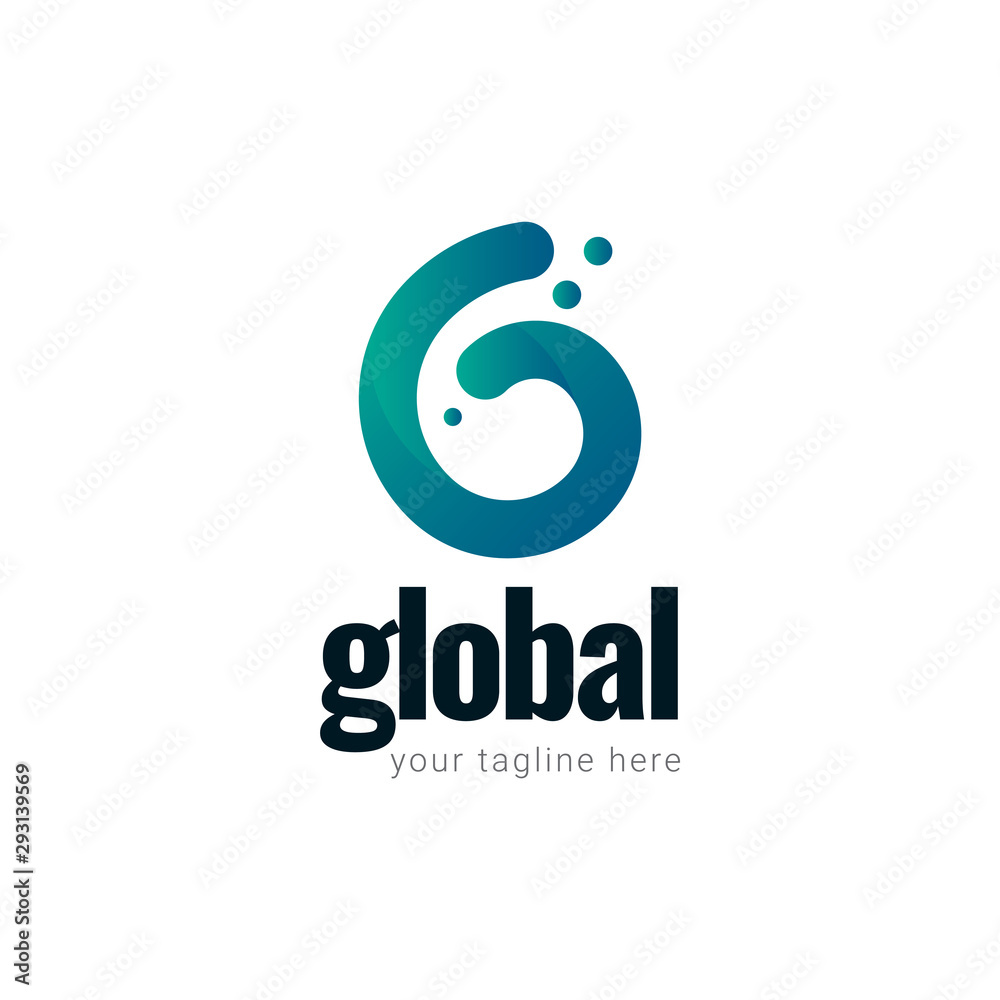 Global Logo Gradient Vector Template Design Illustration Global Logo Gradient Vector Template Design Illustration