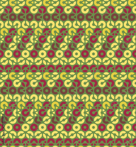 Seamless geometric pattern with circles. Textile printing, fabric, package, cover, greeting cards.