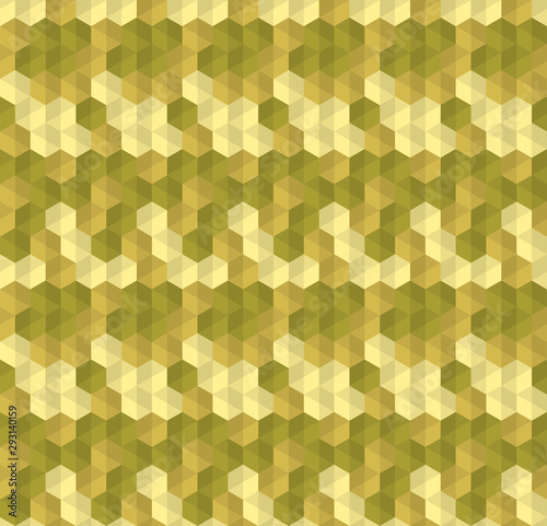 Seamless abstract hexagons and triangles textile pattern. Multicolor modern stylish background cover geometric shapes.