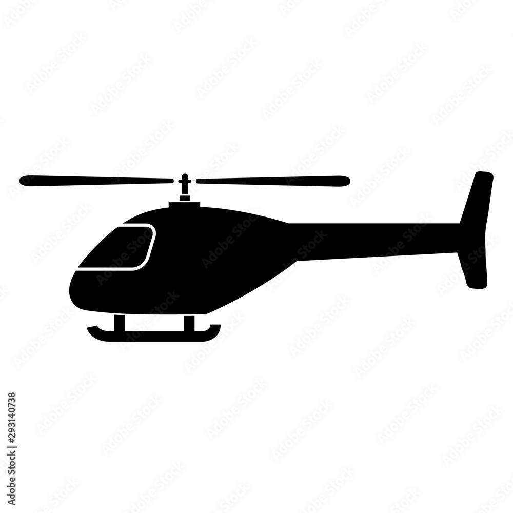 Helicopter icon, logo isolated on white background