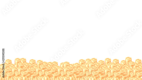 Piles of gold coins cartoon vector illustration