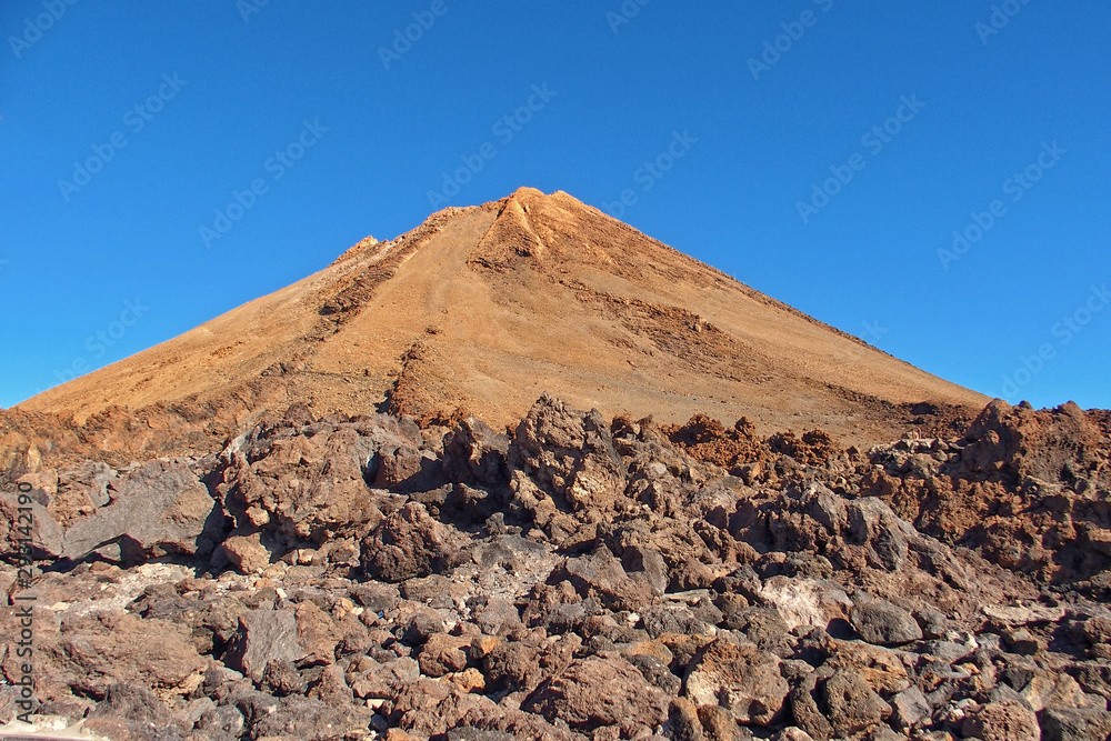  landscape on the Spanish Mount Teide volcano on Tenerife, Canary Islands
