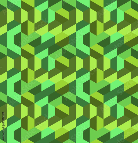 Abstract seamless pattern. Colorful geometric background with hexagons.