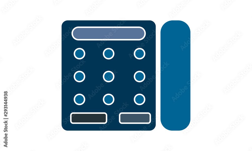 Landline telephone icon for traditional communication Landline telephone icon for traditional communication
