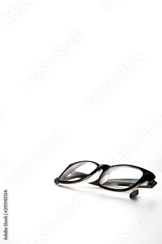 glasses on white background.