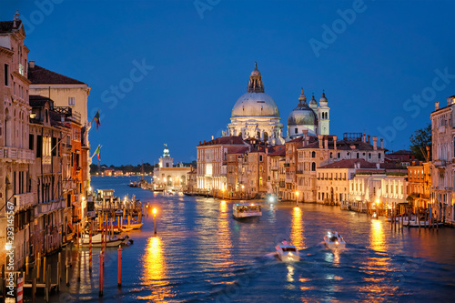 View of Venice Grand Canal and Santa Maria della Salute church in the evening © Dmitry Rukhlenko