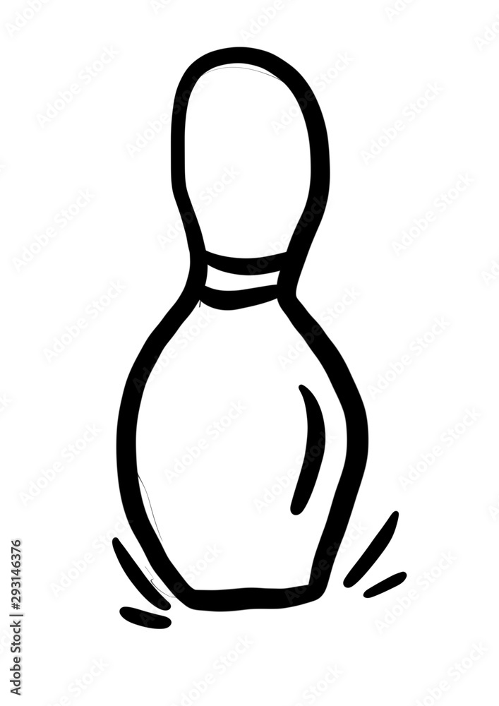 Bowling line icon, logo isolated on white background Bowling line icon, logo isolated on white background