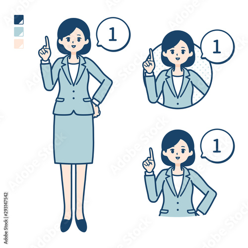 simple suit business woman_Counting as 1