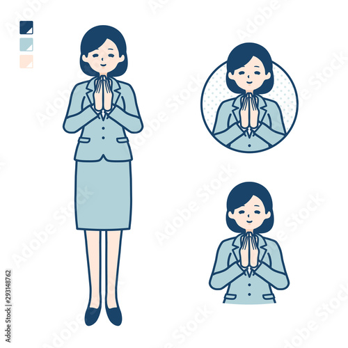 simple suit business woman_prayer