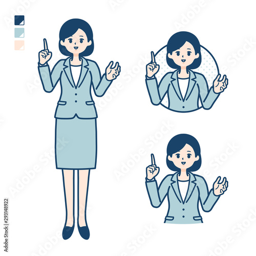 simple suit business woman_speaking