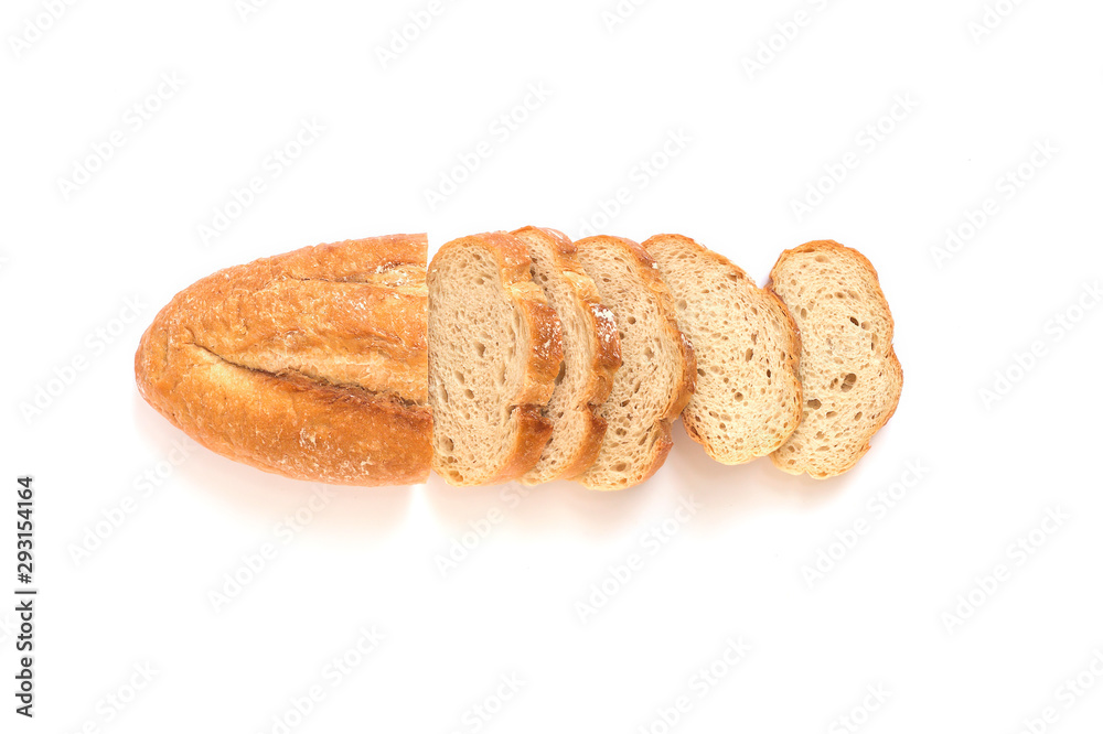 Sliced bread On a white background Sliced bread On a white background