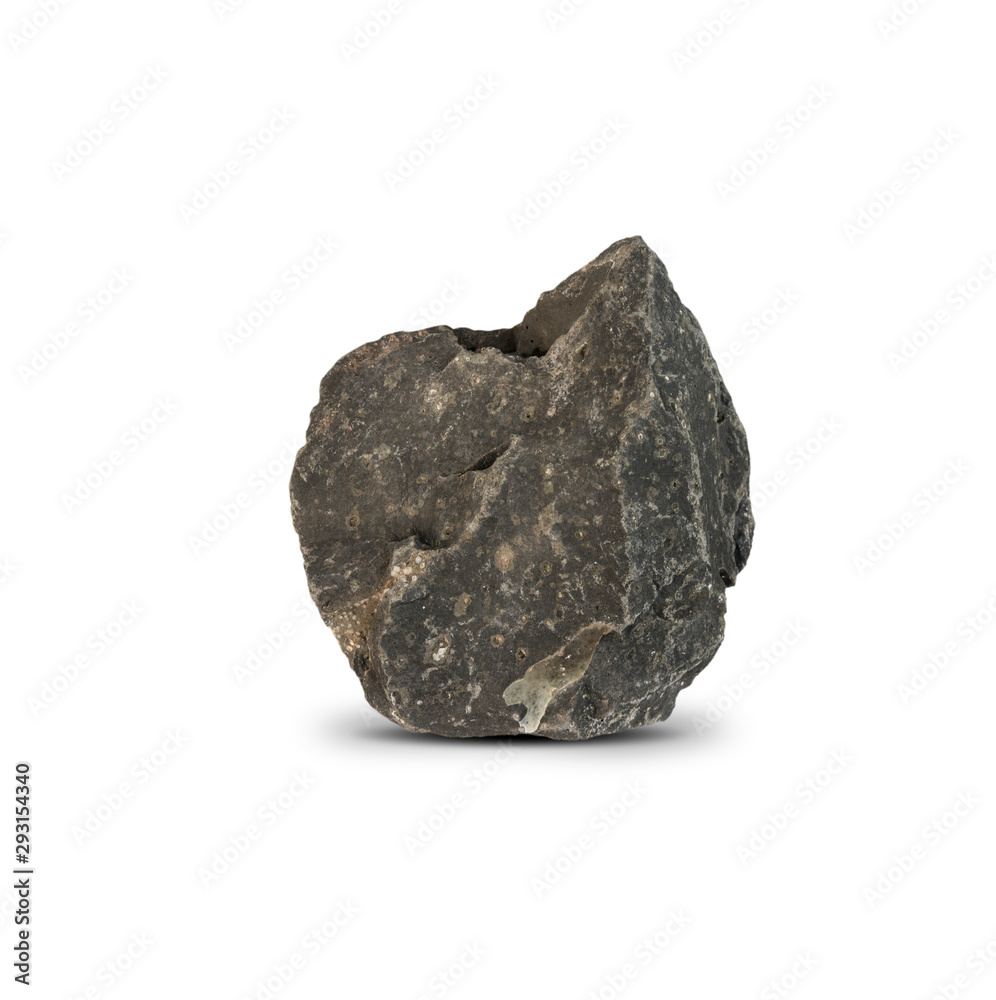 Big granite rock stone isolated on white background Big granite rock stone isolated on white background