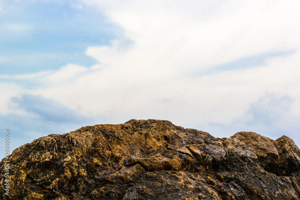 Rock mountain sky background