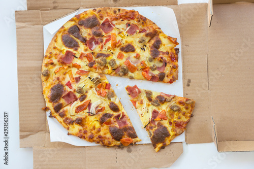 Thin Crust Pizza slice top view