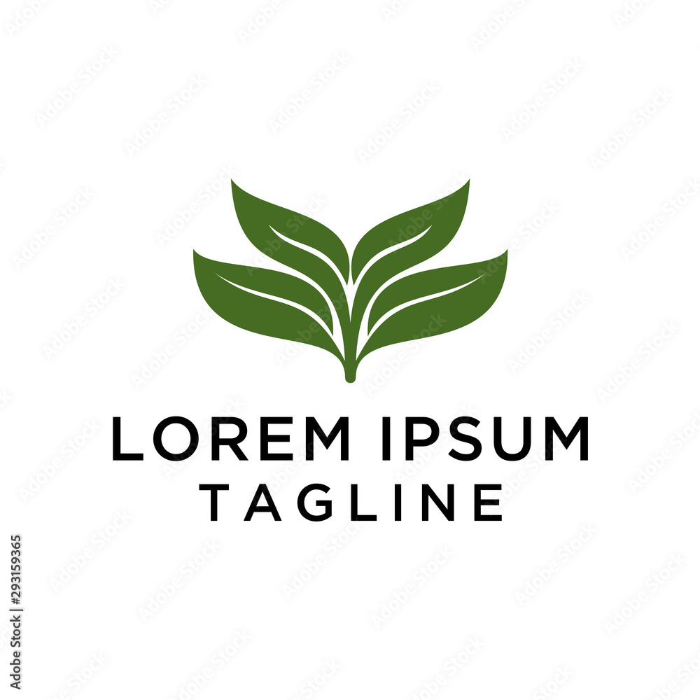 Leaf Green Logo Nature Template Leaf Green Logo Nature Template