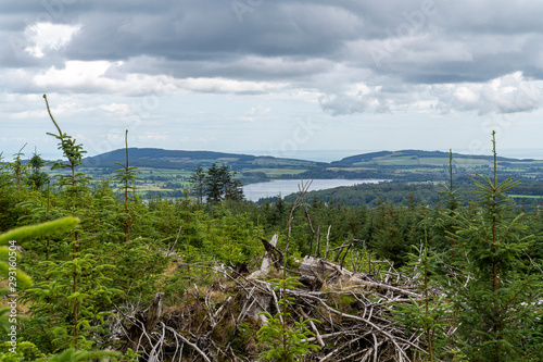 Vartry reservoir in a clody day, Wicklow way.