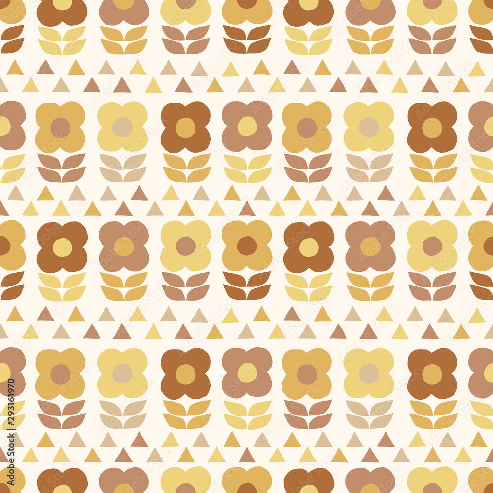 Retro flower background. Seamless pattern. Vector. レトロな花のパターン Retro flower background. Seamless pattern. Vector. レトロな花のパターン
