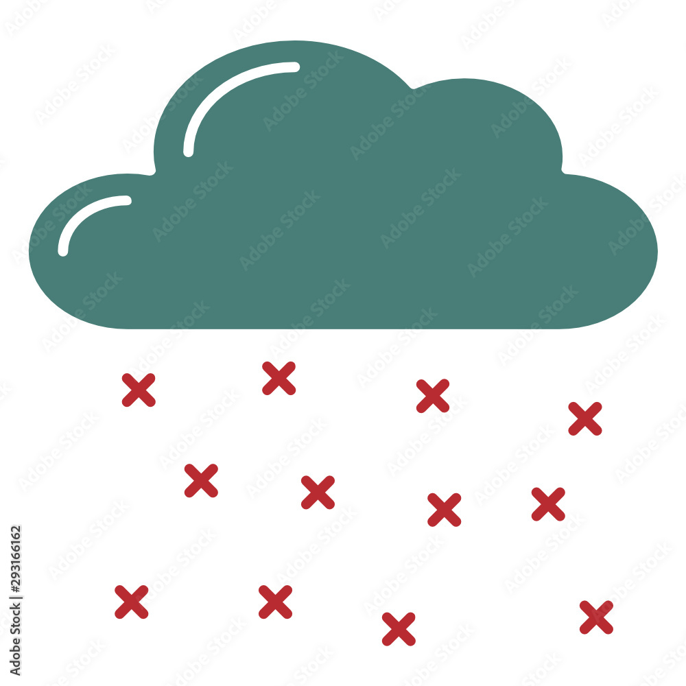 Cloud Snowfalling Climate Vector Icon Design Cloud Snowfalling Climate Vector Icon Design