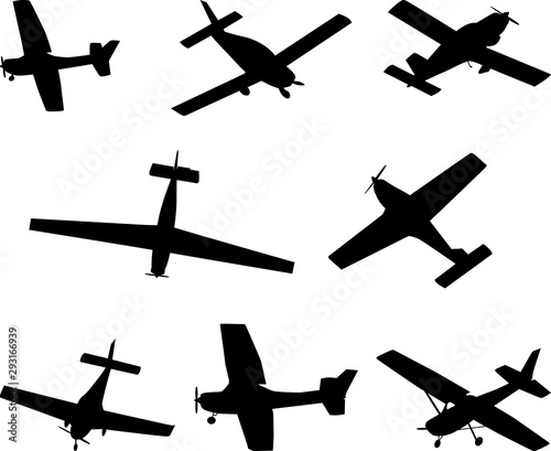 small plane silhouettes
