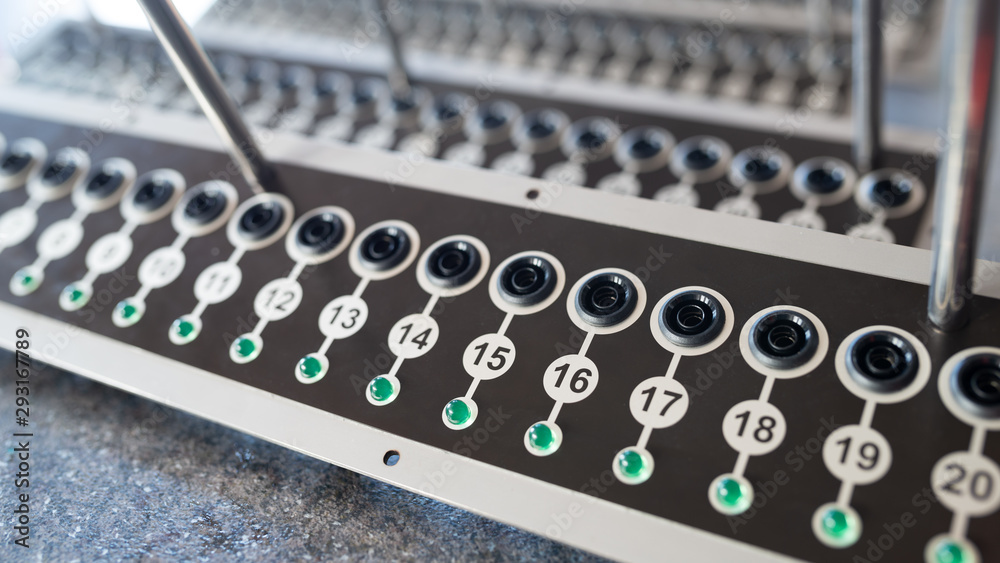 Panel with numbered round buttons and inputs Panel with numbered round buttons and inputs