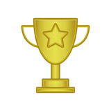 GOLD trophy icon. goldentrophy cup icon vector