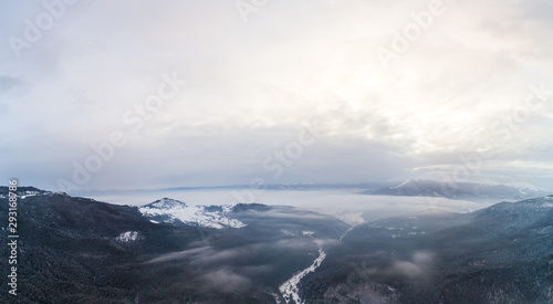 Wallpaper Mural Aerial view of the mystical landscape of a winter Torontodigital.ca