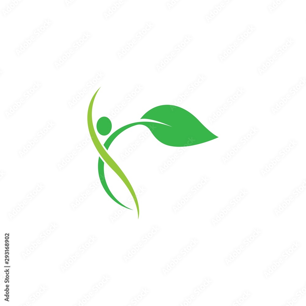 Leaf logo vector icon