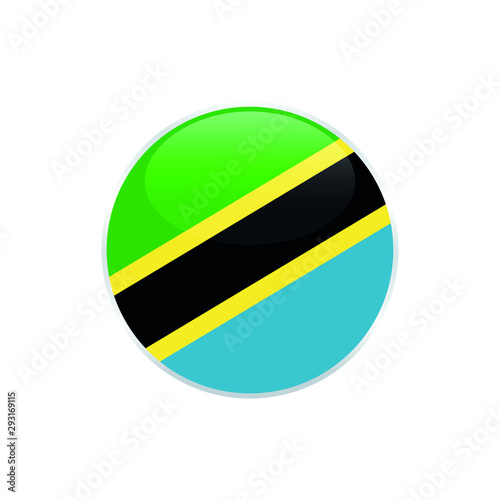 Free Download Tanzania flag round . Simple vector. National flag of Tanzania  - GFXLoad
