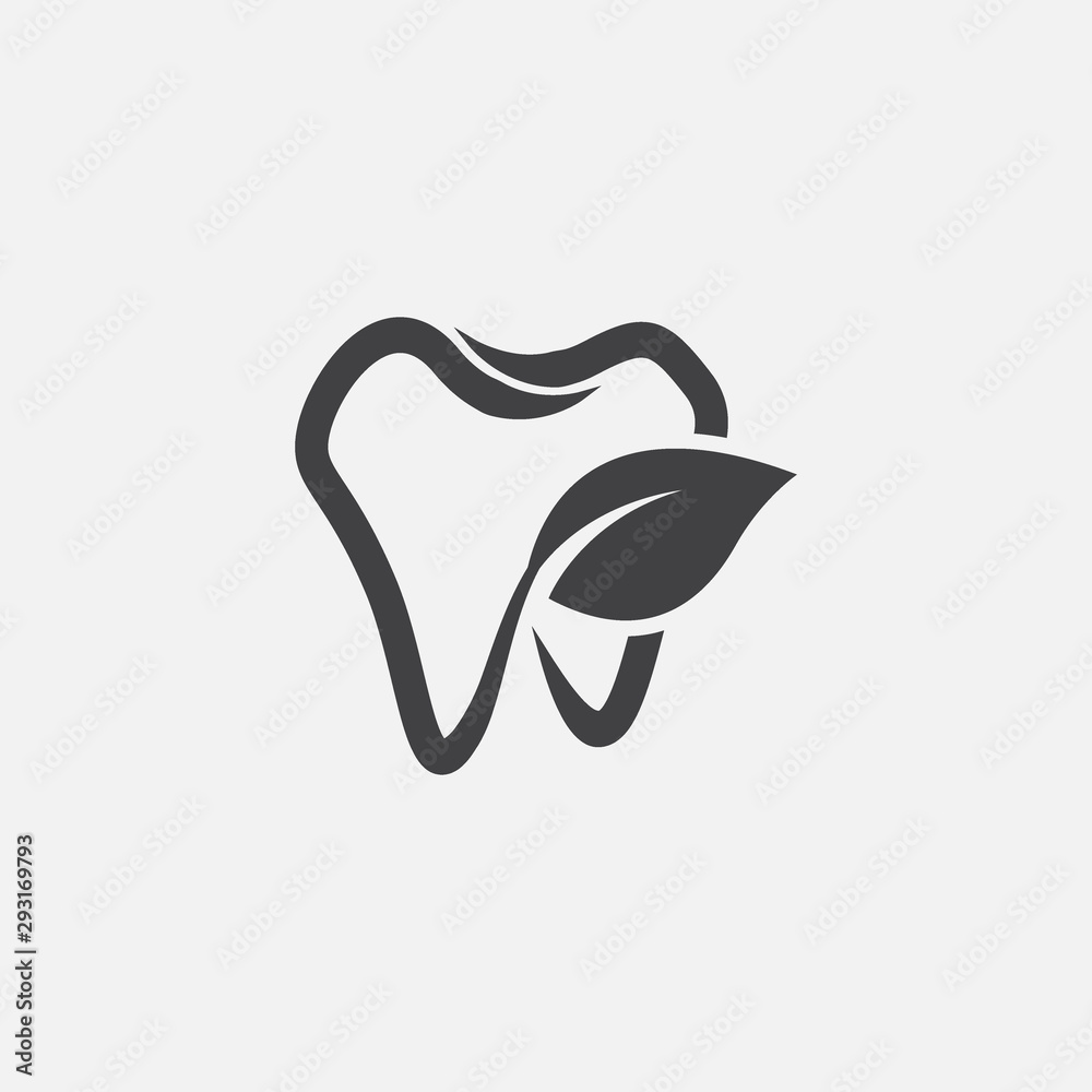 dental and leaf logo combination, Dental and organic icon symbol, Unique dental and organic logotype design template, green dental charcoal icon dental and leaf logo combination, Dental and organic icon symbol, Unique dental and organic logotype design template, green dental charcoal icon