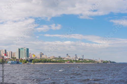 View of Samara from a distance from the water  Russia