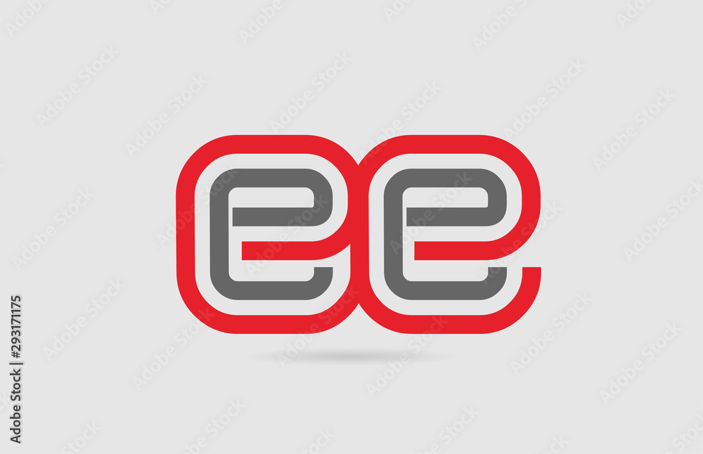 red grey alphabet letter logo combination EE E E for icon design red grey alphabet letter logo combination EE E E for icon design