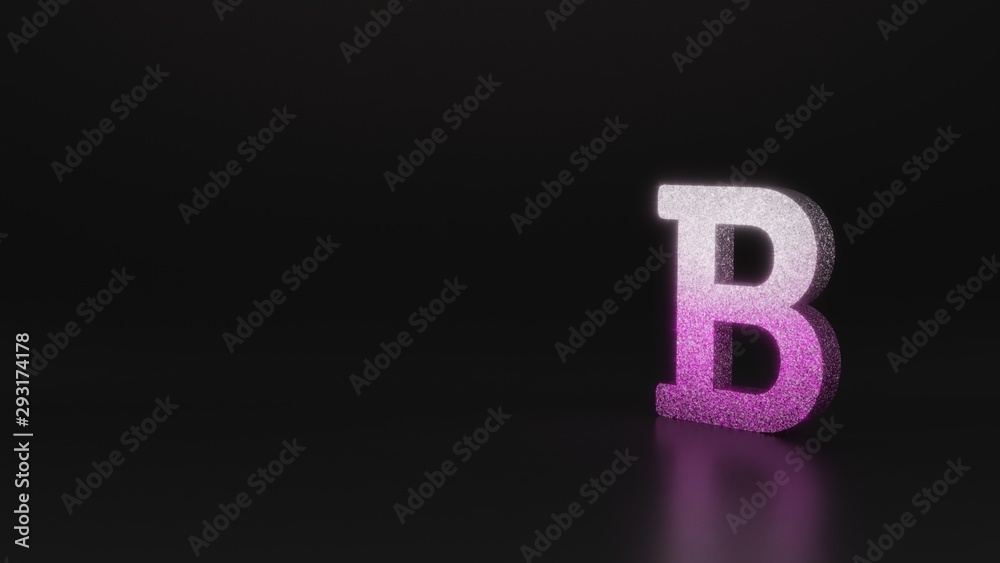 science glitter symbol of bold icon 3D rendering science glitter symbol of bold icon 3D rendering