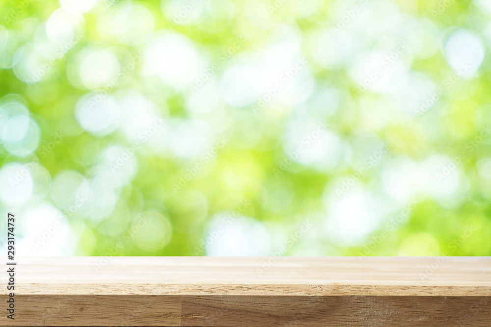 Empty white table and blurred garden bokeh background. mock up for display or montage of product, Business presentation. Empty white table and blurred garden bokeh background. mock up for display or montage of product, Business presentation.