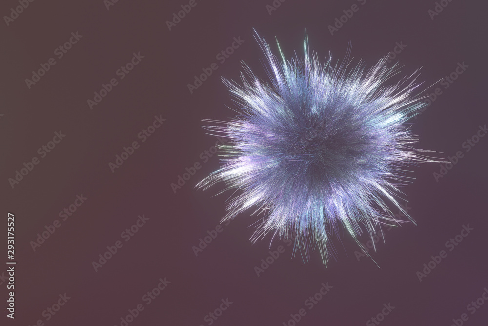 Fototapeta premium Artistic look abstract of fur, dreamy background. Closeup, 3D rendering & illustration.