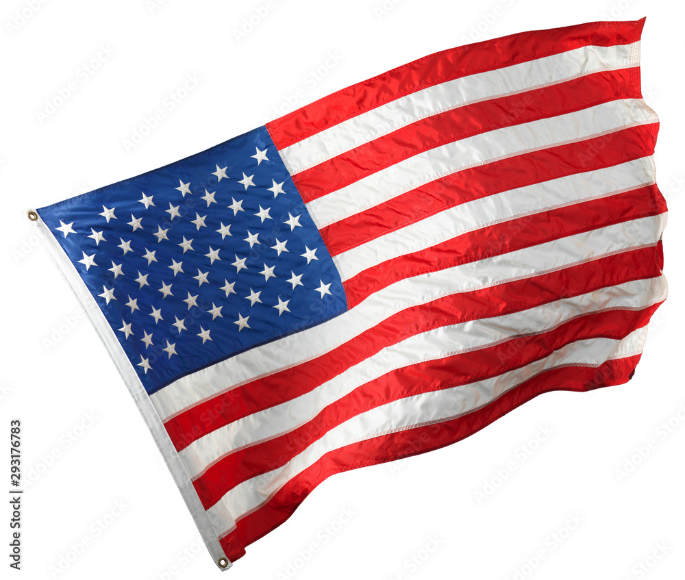 Fototapeta premium american flag isolated on white background