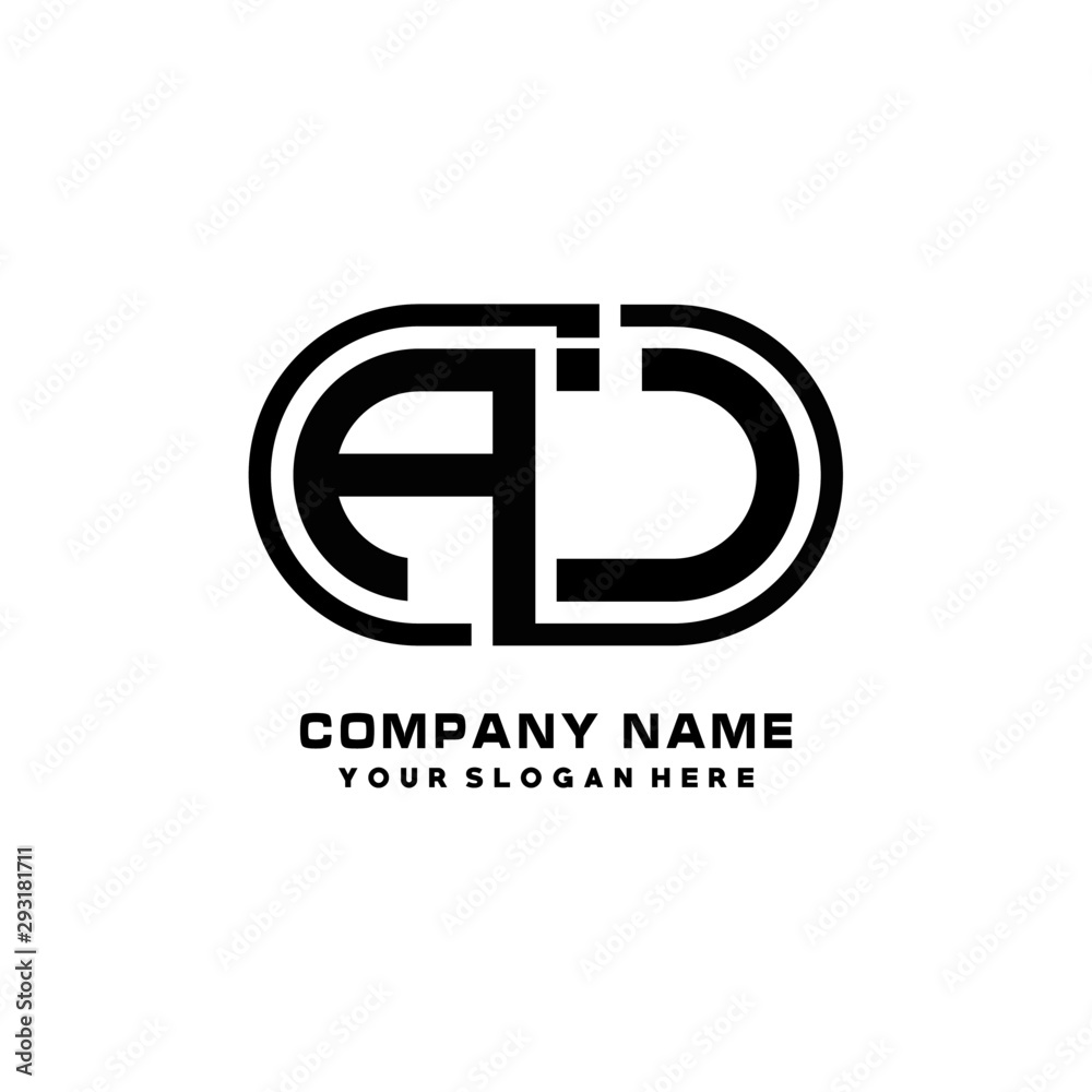 AJ initial letters looping linked oval elegant logo blue, black AJ initial letters looping linked oval elegant logo blue, black