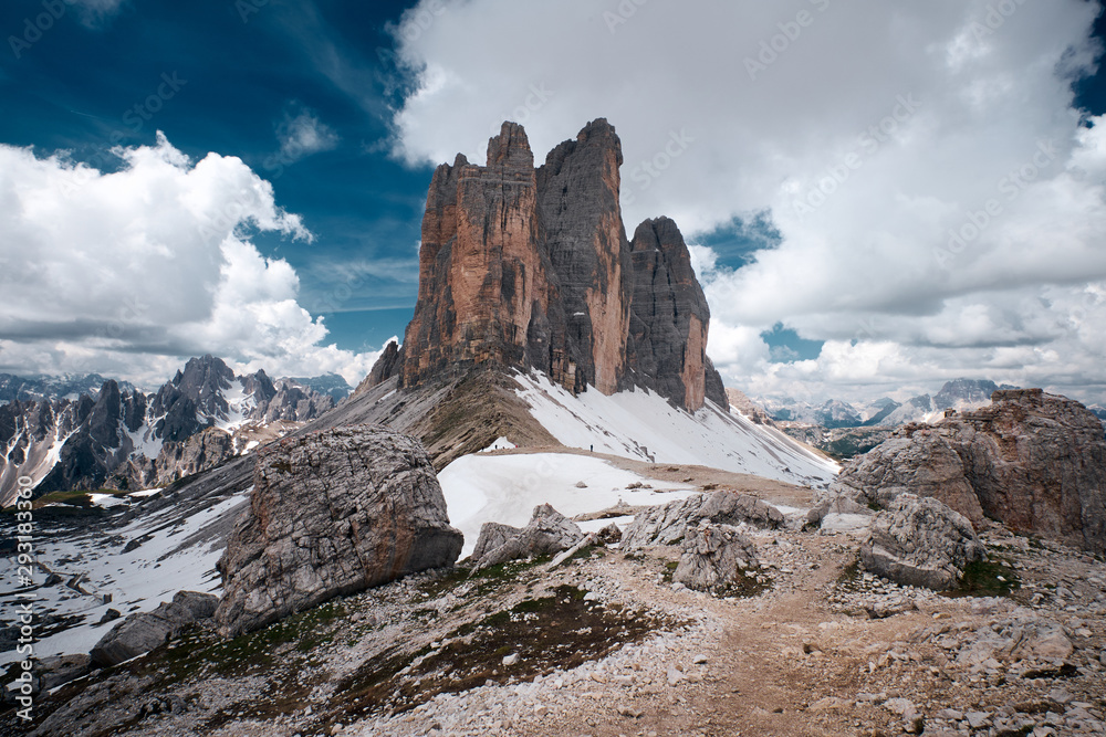The landscape around Tre Cime di Lavaredo, Dolomites, Italy