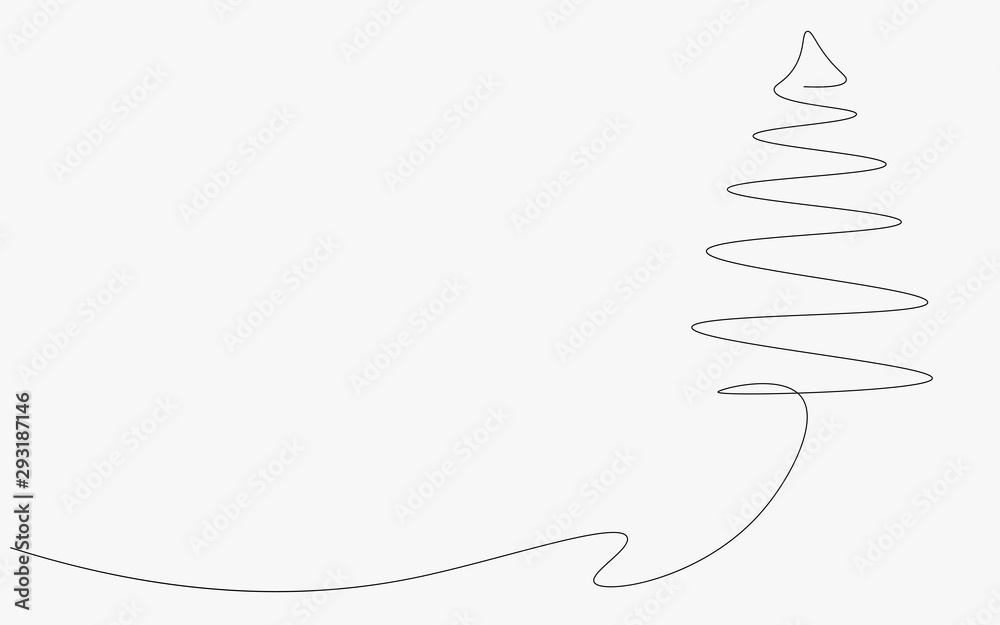 Christmas tree background, vector illustration	