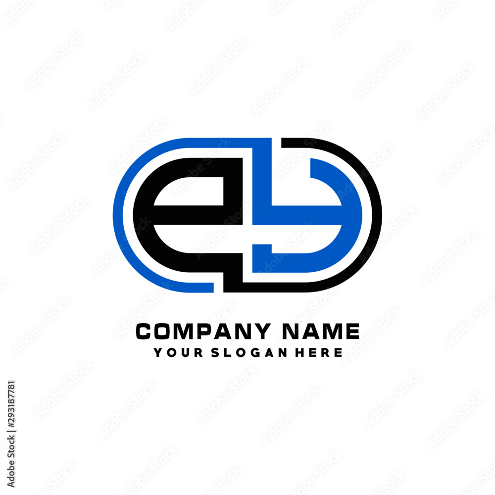 PY initial letters looping linked oval elegant logo blue, black PY initial letters looping linked oval elegant logo blue, black