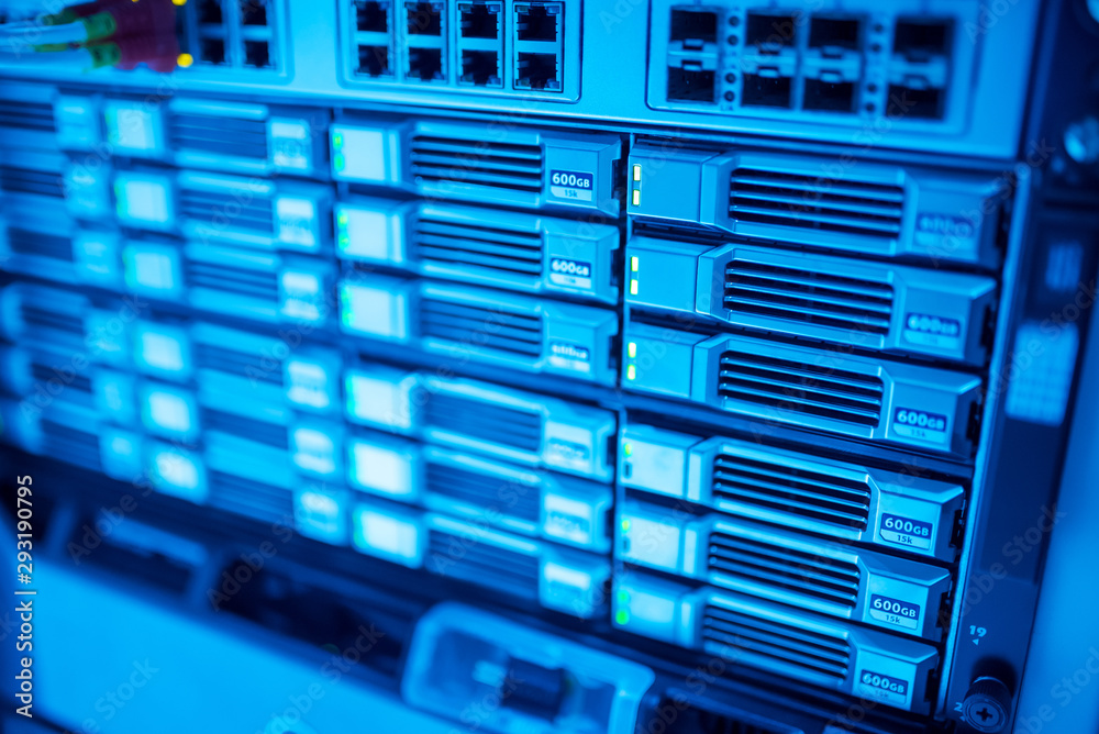The server room tells the computer server that is working continuously. Convey the power and progress. The server room tells the computer server that is working continuously. Convey the power and progress.