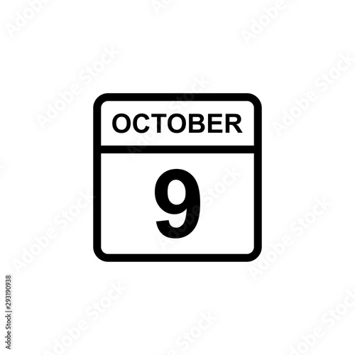 calendar - October 9 icon illustration isolated vector sign symbol Free Download calendar - October 9 icon illustration isolated vector sign symbol - GFXLoad