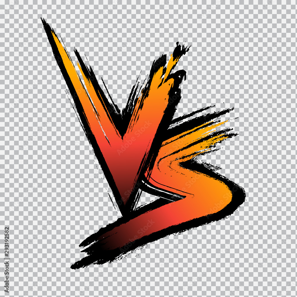 Vecteur Stock V.S. Versus letter logo. VS letters on transparent  background. Vector illustration of competition, confrontation | Adobe Stock