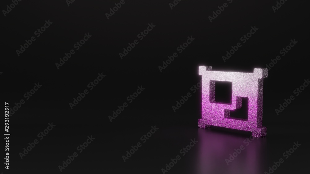 science glitter symbol of object group icon 3D rendering science glitter symbol of object group icon 3D rendering