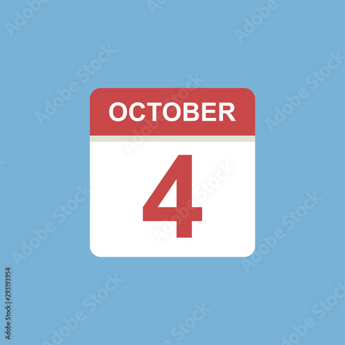 calendar - October 4 icon illustration isolated vector sign symbol Free Download calendar - October 4 icon illustration isolated vector sign symbol - GFXLoad