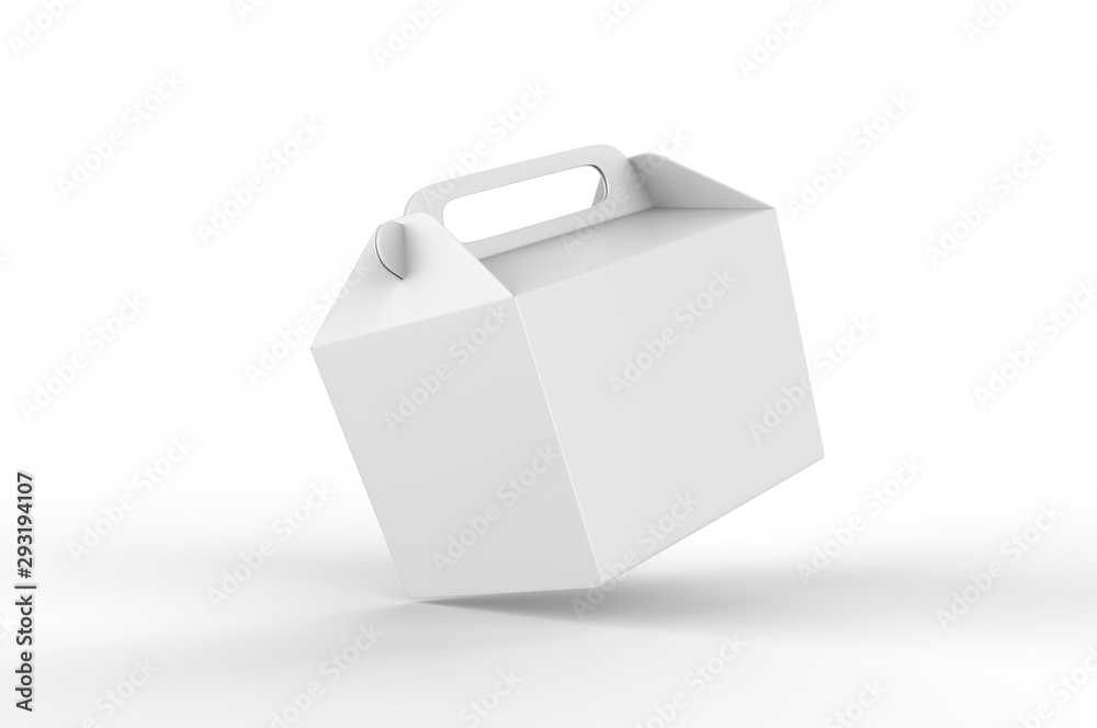Realistic take away food box mock up set isolated on white background 3d render illustration. Realistic take away food box mock up set isolated on white background 3d render illustration.