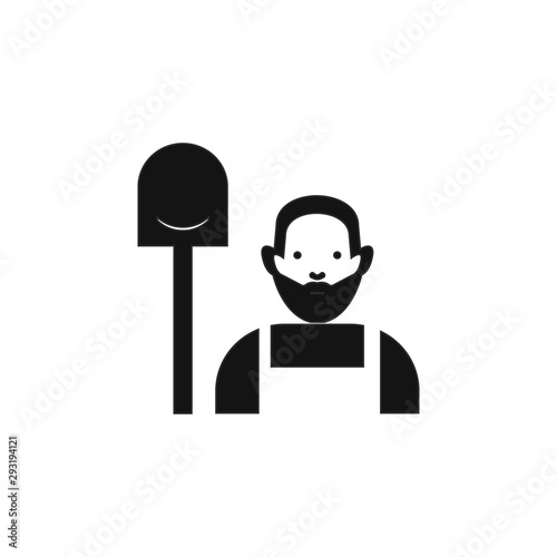 Water heater with shovel icon. Element of farm for mobile concept and web apps. Icon for website design and development, app development. Premium icon