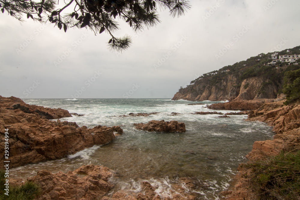 natural landscape of sea rocks and sand natural landscape of sea rocks and sand