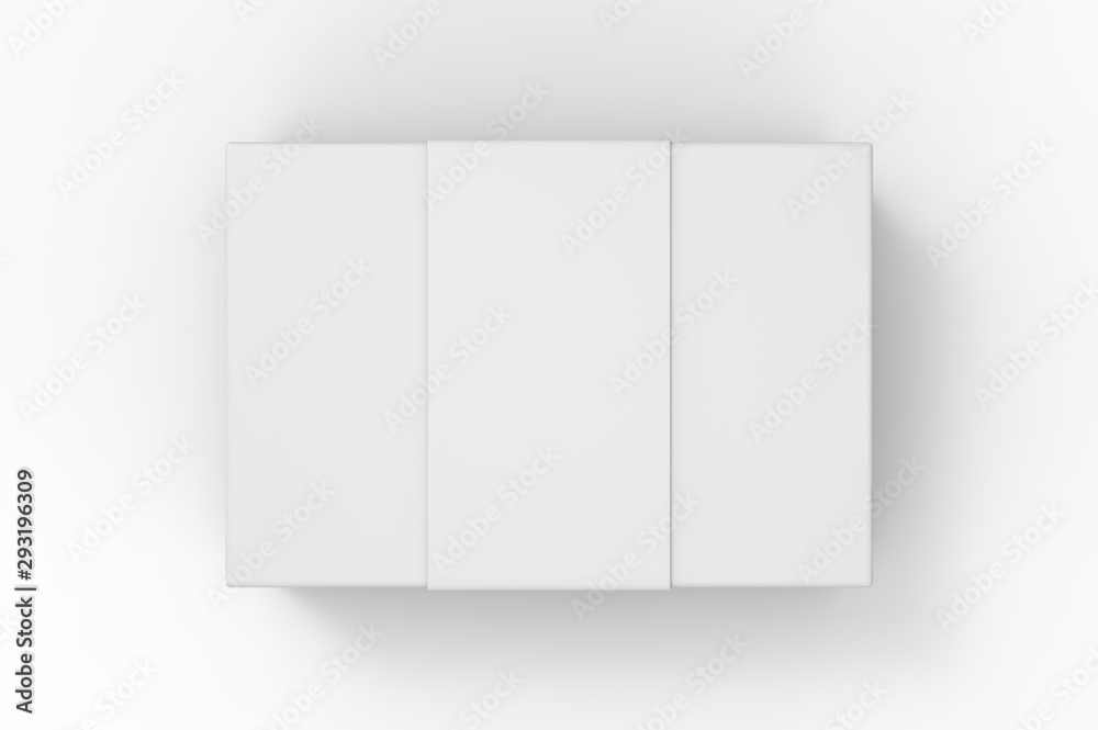 Blank neck box with paper ribbon label. 3d render illustration. Blank neck box with paper ribbon label. 3d render illustration.